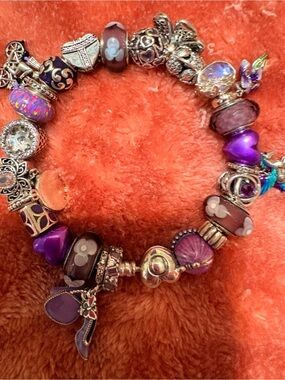 Pandora bangle with charms